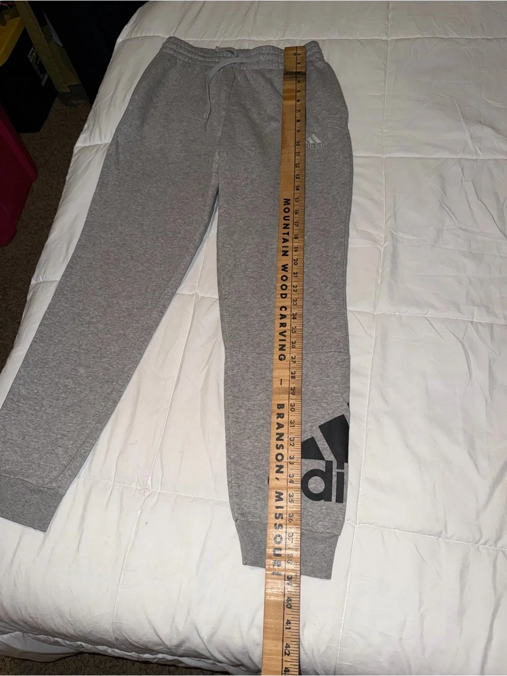 adidas Gray Sweatpant Joggers with Black Logo